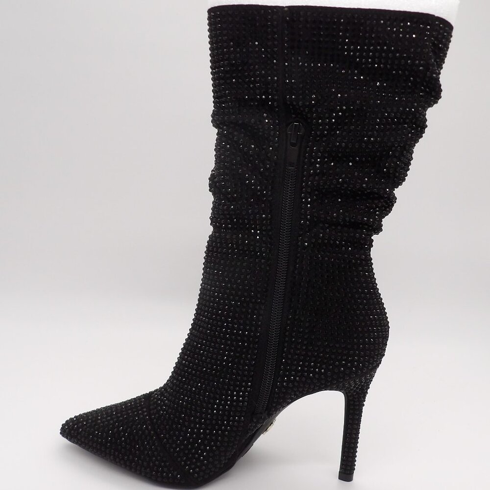 Thalia Sodi Womens Raquell Pointed Toe Rhinestones Mid-Calf Boots